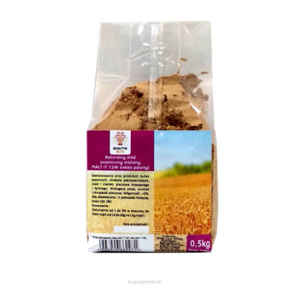 Naturalny słód pszeniczny mielony MALT IT 12W - lekko palony - 0,5 kg
