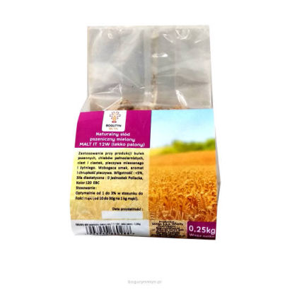 Naturalny słód pszeniczny mielony MALT IT 12W - lekko palony - 0,25 kg